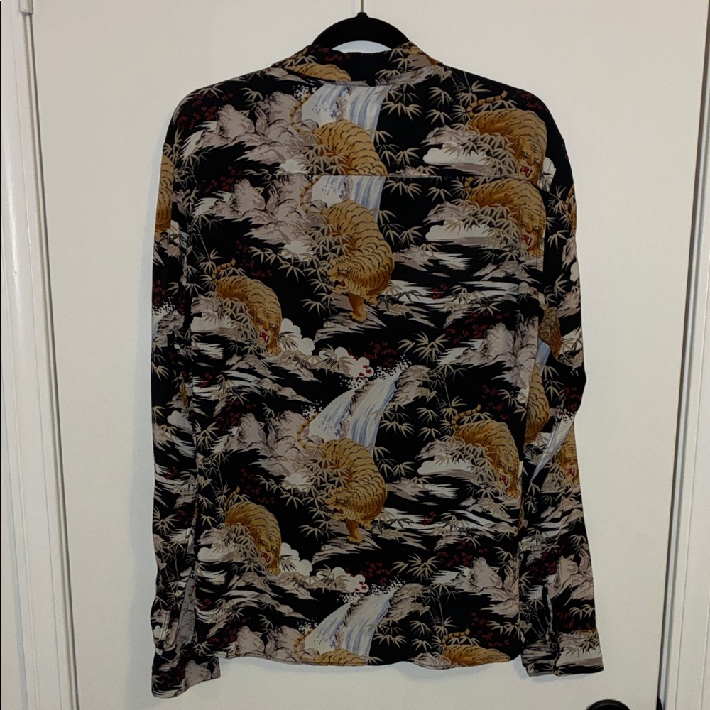 All Saints Sumatra Slim Fit Button Down Long Sleeve Shirt - Picture 7 of 8